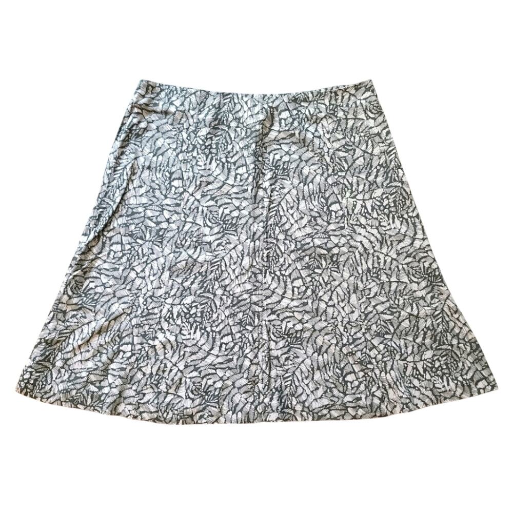 Christopher & Banks Skirt Womens 12 Earthy Abstract Leaf Goblincore Cottagecore